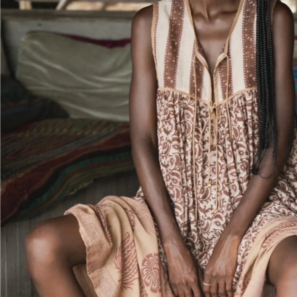 Daughters of India Aahna Dress ~ Walnut - Picture 5 of 11